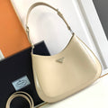 CLEO 30 BEIGE BRUSHED LEATHER SHOULDER BAG