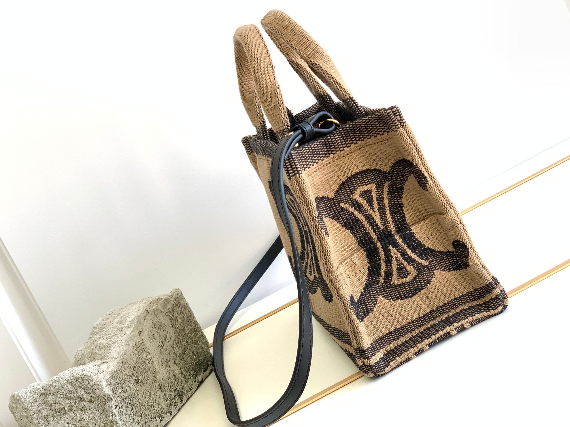 TRIOMPHE 26 FABRIC BLACK BROWN BAG