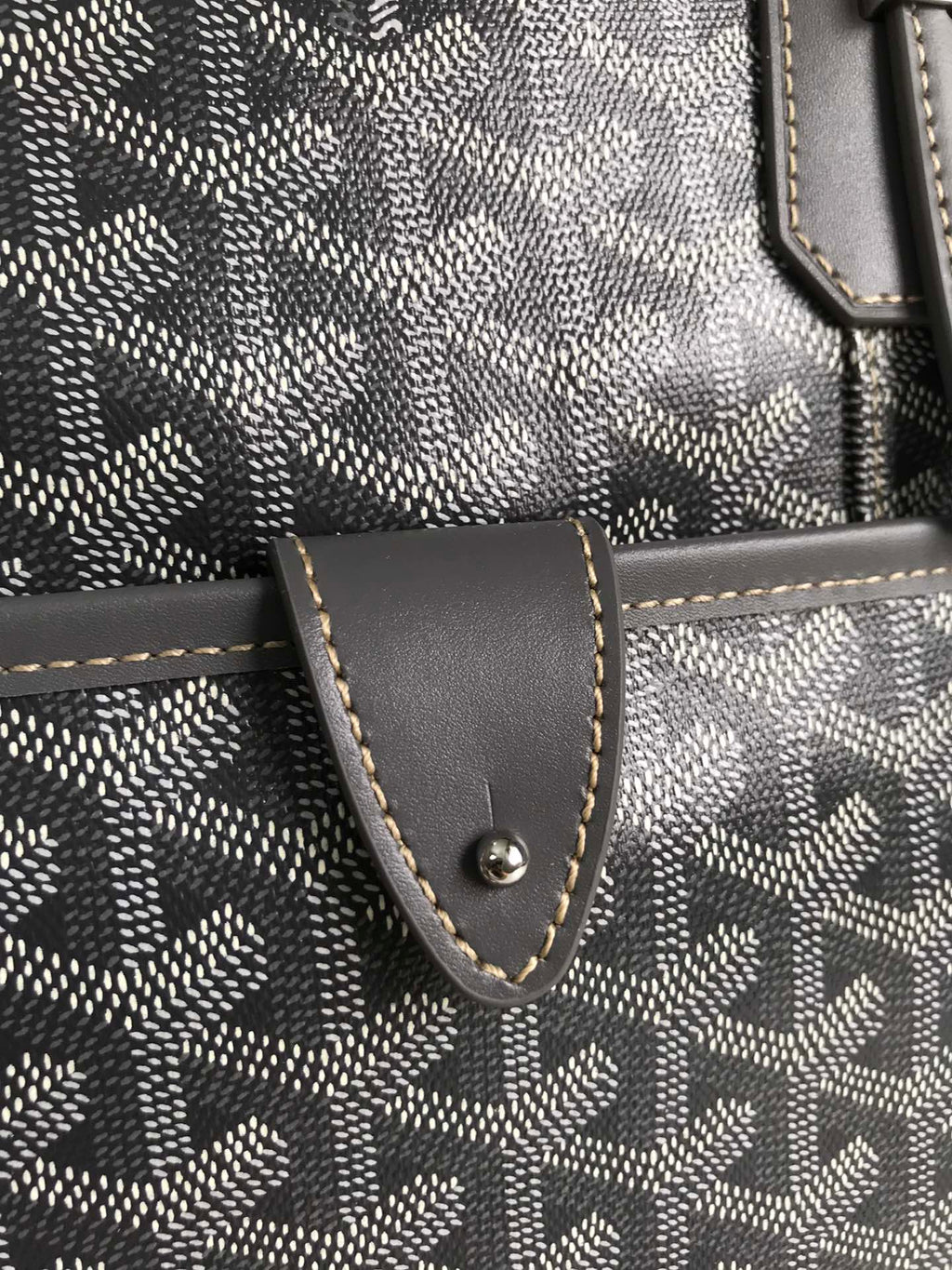 AMBASSADE DOCUMENT CASE 35 IN GRAY GOYARDINE CANVAS