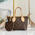 NEVERFULL BB 24 BROWN MONOGRAM CANVAS AND LEATHER TRIM GOLD HARDWARE