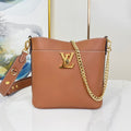 LOCK AND WALK 20 IN COGNAC GRAINED CALFSKIN GOLD HARDWARE