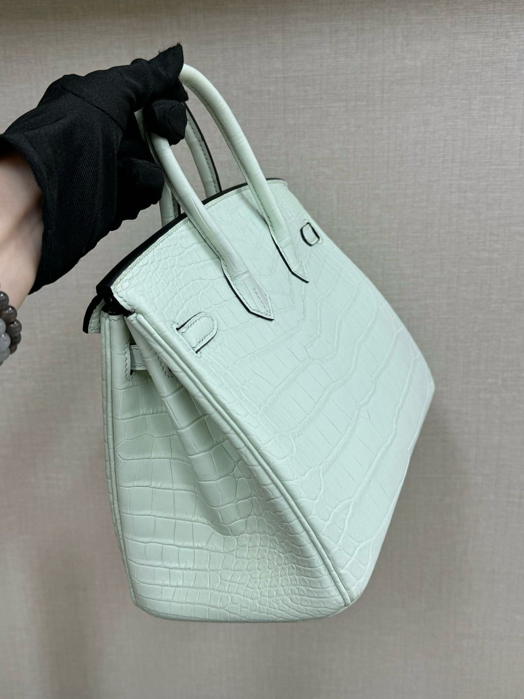 HERM Birkin 25cm Bag In Shade of Green Vert d'Eau