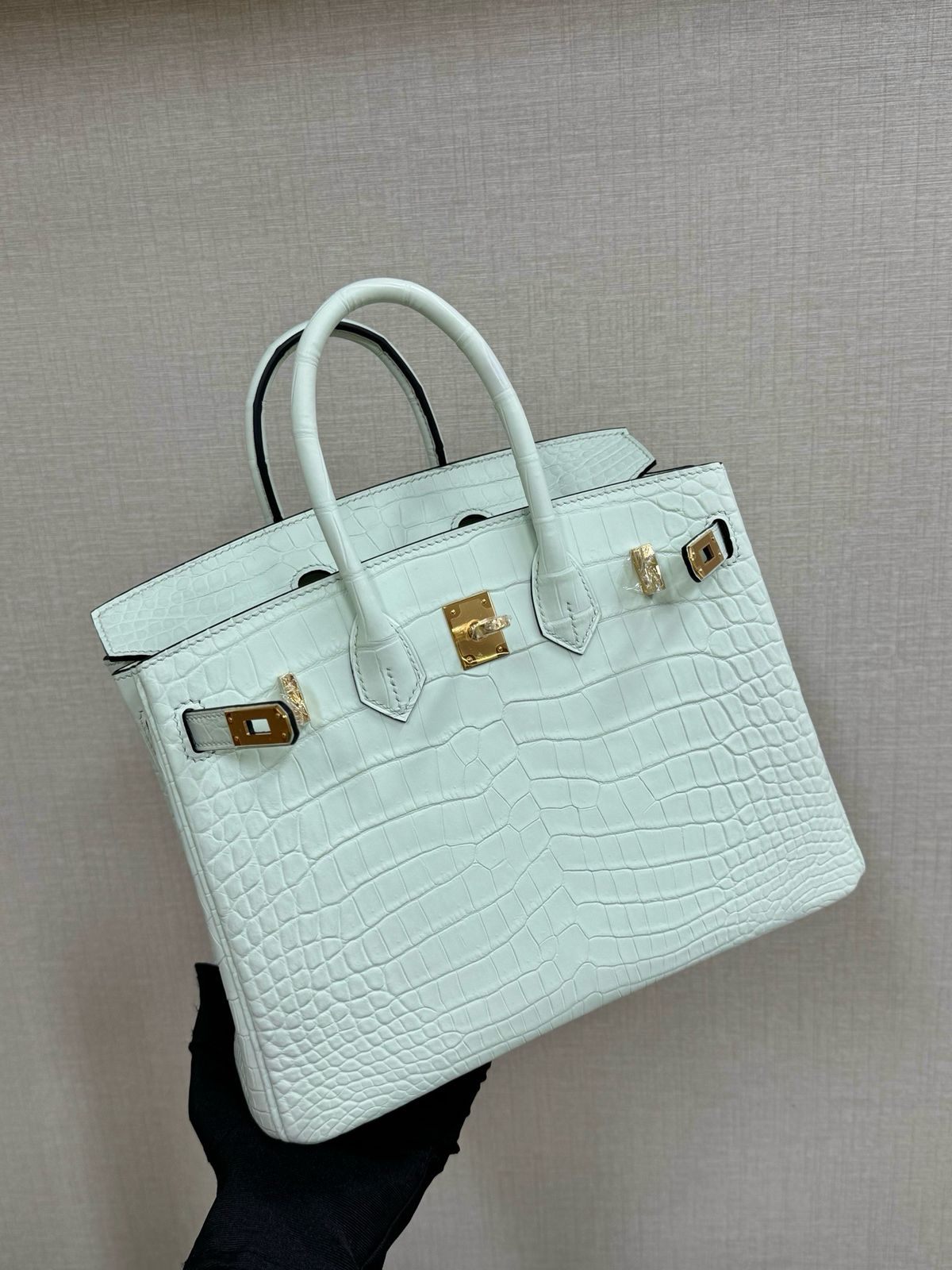 HERM Birkin 25cm Bag In Shade of Green Vert d'Eau
