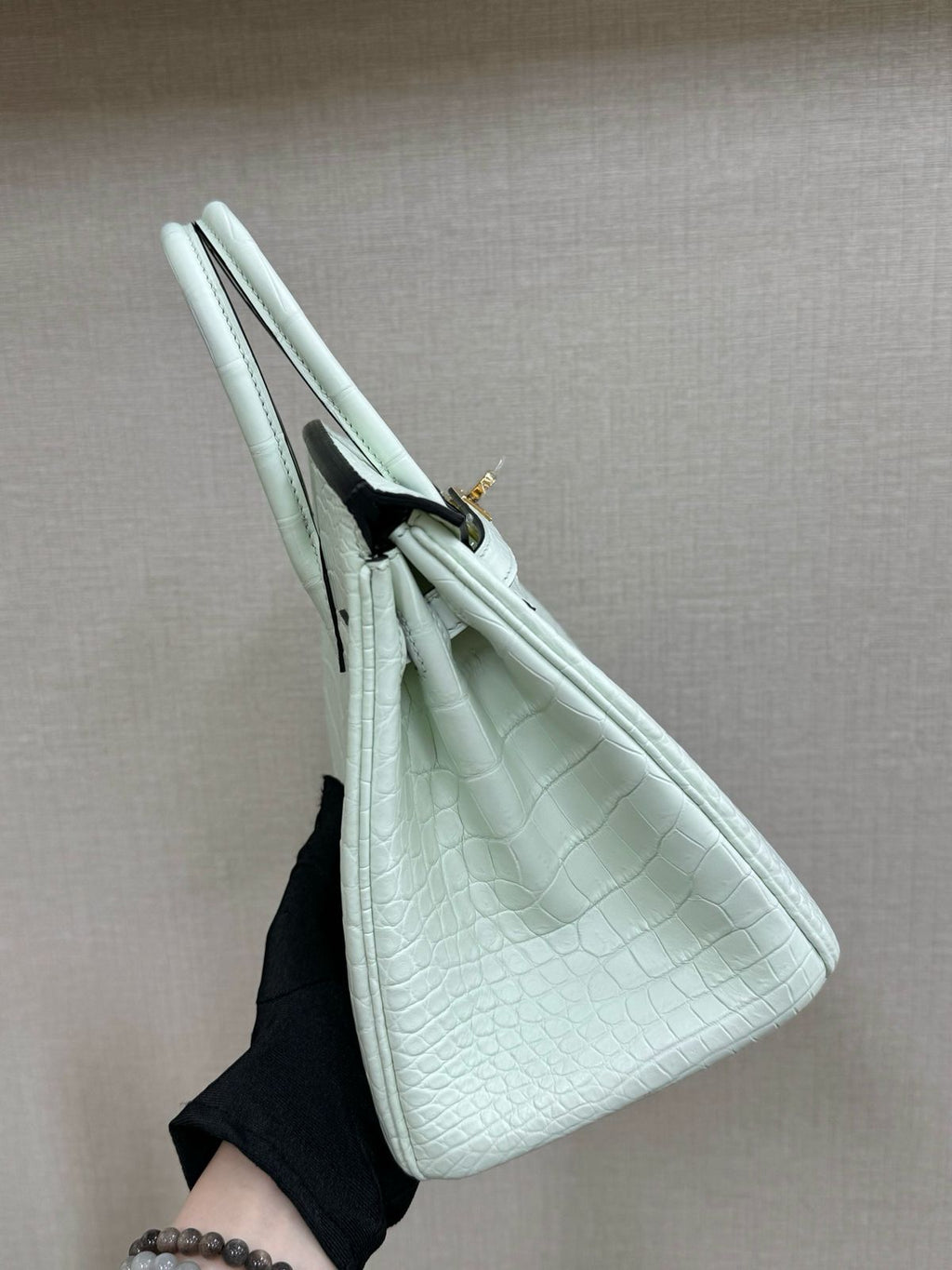HERM Birkin 25cm Bag In Shade of Green Vert d'Eau