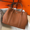 HERM Garden Party 30 Bag In Gold Taurillon Leather