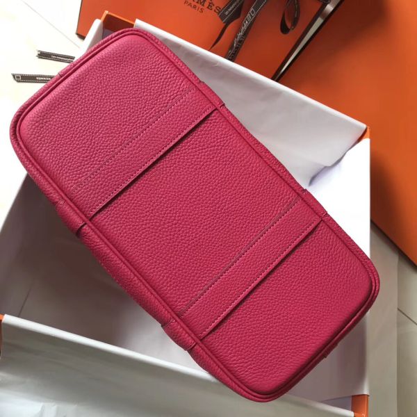 HERM Garden Party 30 Bag In Rose Red Taurillon Leather