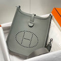 HERM Evelyne III TPM Bag In Gris Meyer Clemence Leather