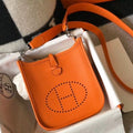 HERM Evelyne III TPM Bag In Orange Clemence Leather
