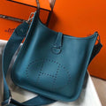 HERM Evelyne III 29 PM Bag In Blue Jean Clemence Leather