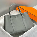 HERM Garden Party 30 Bag In Gris Meyer Taurillon Leather