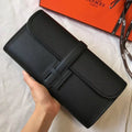 HERM Jige Elan 29 Clutch In Black Epsom Leather