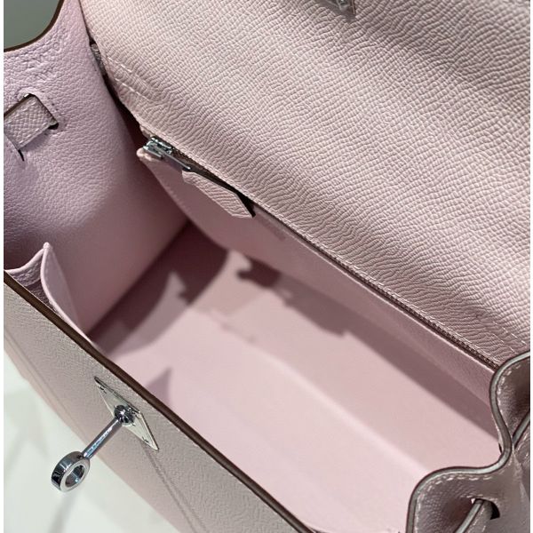 HERM Kelly 25cm Sellier Bag In Mauve Pale Epsom Leather
