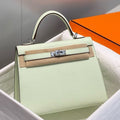 HERM Kelly 25cm Sellier Bag In Vert Fizz Epsom Leather