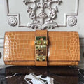 HERM Medor Clutch Bag In Camarel Crocodile Leather