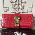 HERM Medor Clutch Bag In Red Crocodile Leather