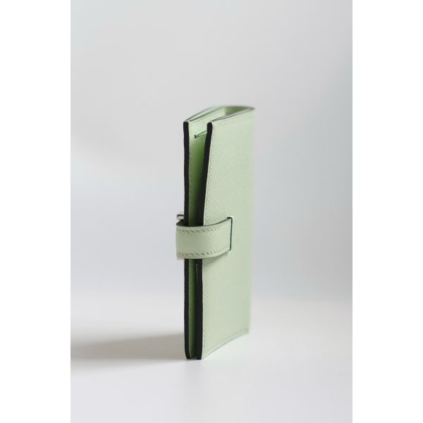 HERM Bearn Compact Handmade Wallet in Vert Fizz Epsom Calfskin