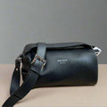 NOLITA CYLINDER BAG 22 IN BLACK SHINY LAMBSKIN