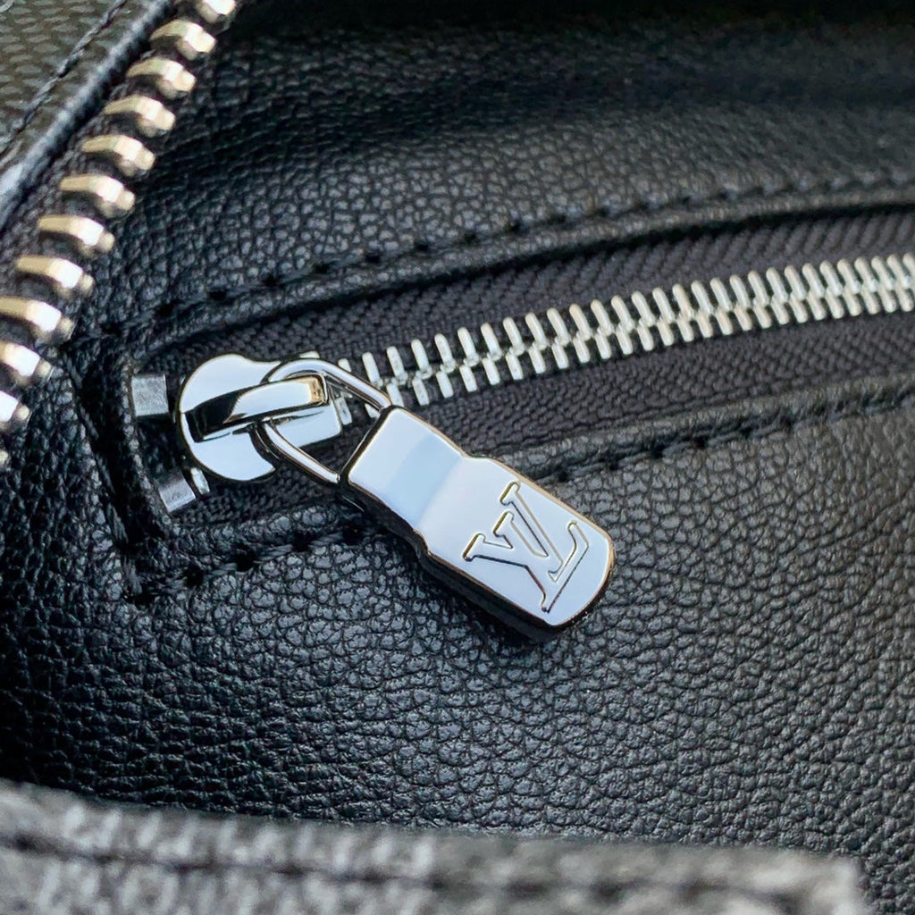 DOPP KIT 28 IN BLACK DAMIER GRAPHITE CANVAS