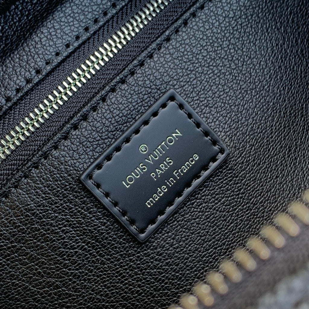 DOPP KIT 28 IN BLACK DAMIER GRAPHITE CANVAS