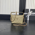 HOBO BAG 21 IN INDIAN KHAKI GRAINED CALFSKIN GOLD HARDWARE