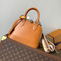ALMA BB BAG 23 IN BRONZE BROWN GRAIN EPI COWHIDE