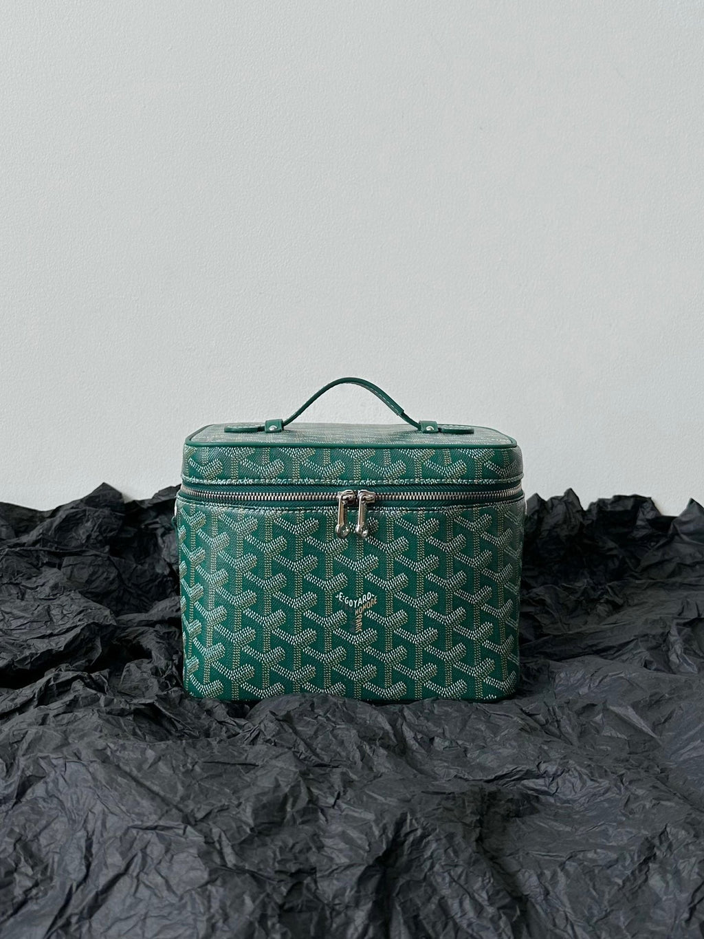 GOYA MAKEUP BOX BAG 20CM GREEN CANVAS